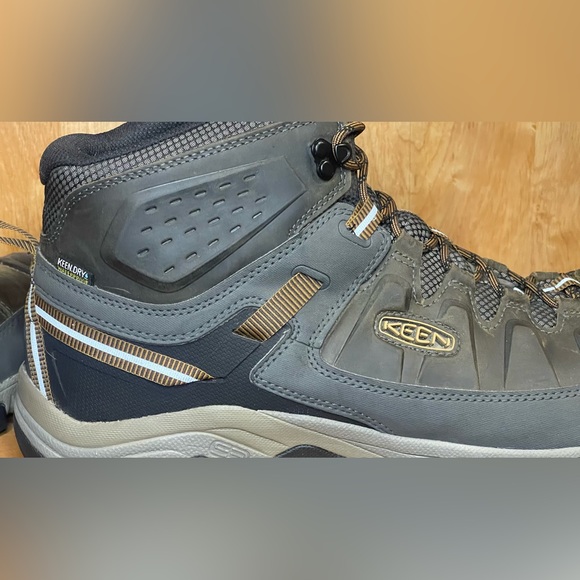 KEEN Targhee iii Men’s Size 16M Leather Mid Hiking Boots Brown/Navy Waterproof - Picture 7 of 11